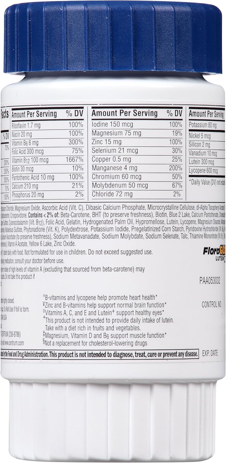 100 Count Multivitamin Multimineral Supplement Tablet X450