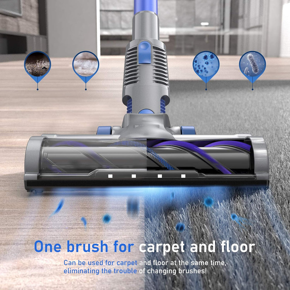 Cordless 4 in 1 Stick Vacuum Cleaner with LCD Touch Screen S957649