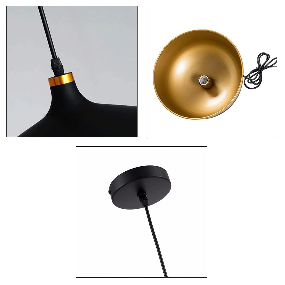 Black and Gold Metal Pendant Light Q951753