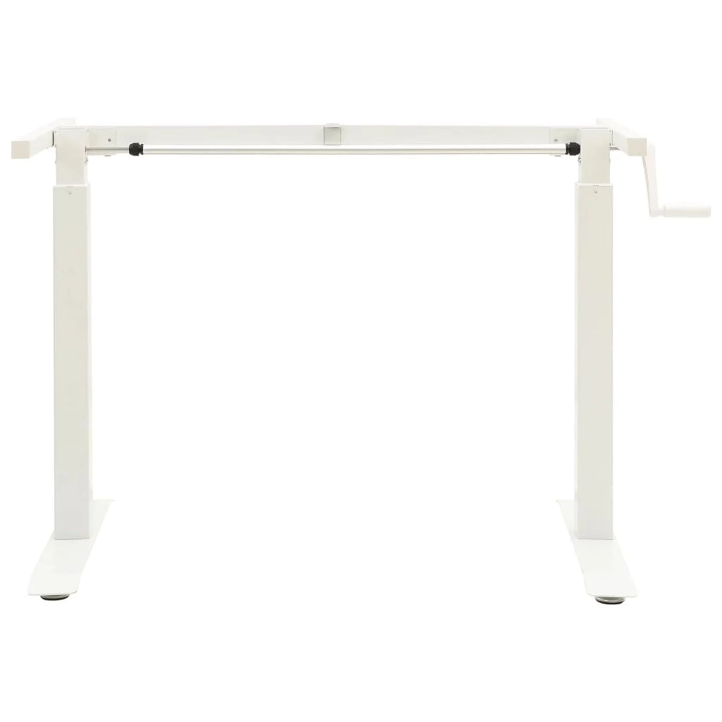 Manual Height Adjustable Standing Desk Frame White H683