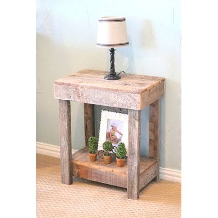 Beige End Table Q58186
