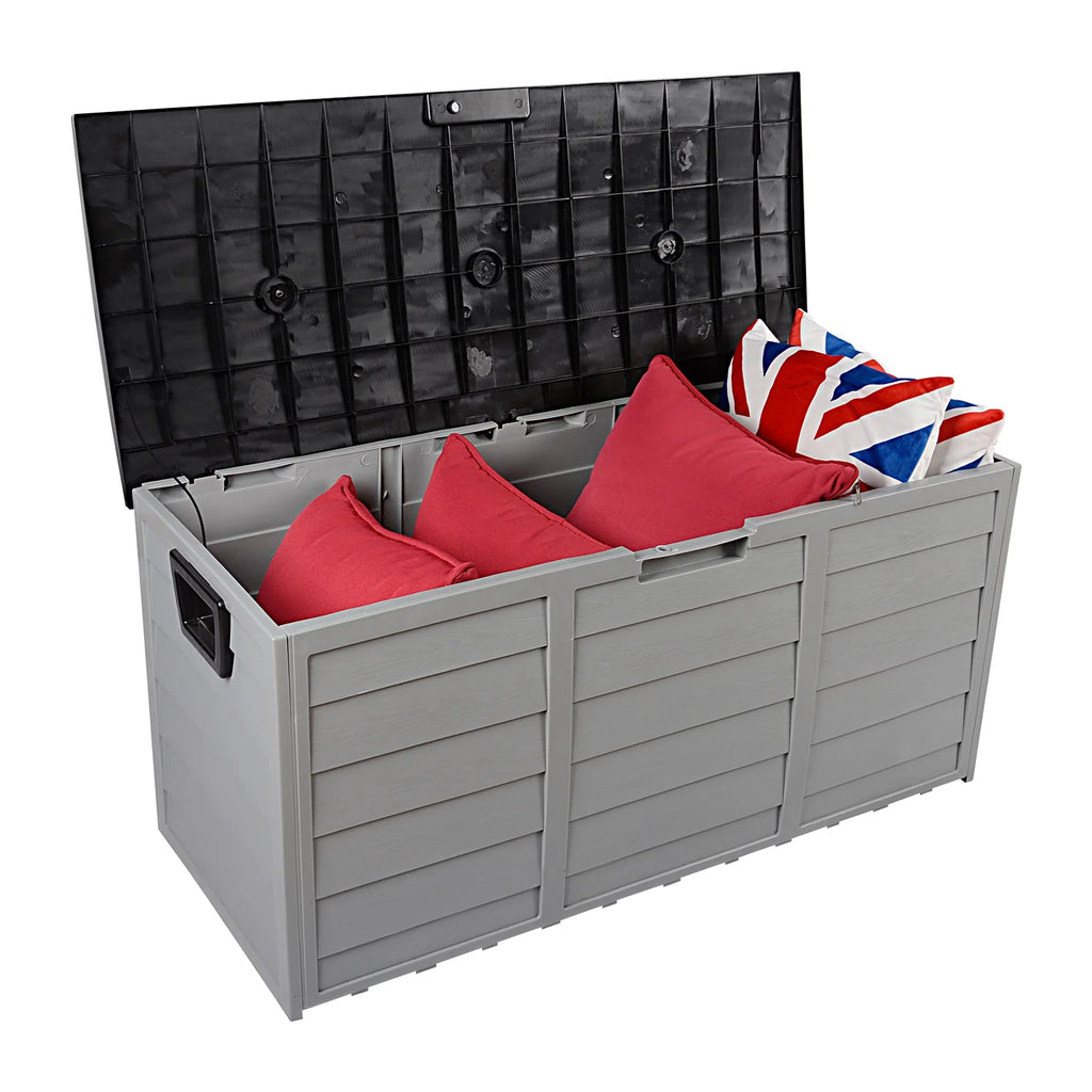 75 Gallon Black Resin Deck Box on Wheels W887509