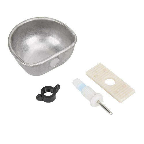 10Pcs Stainless Steel Rabbit Water Dispenser with Bowl K5575