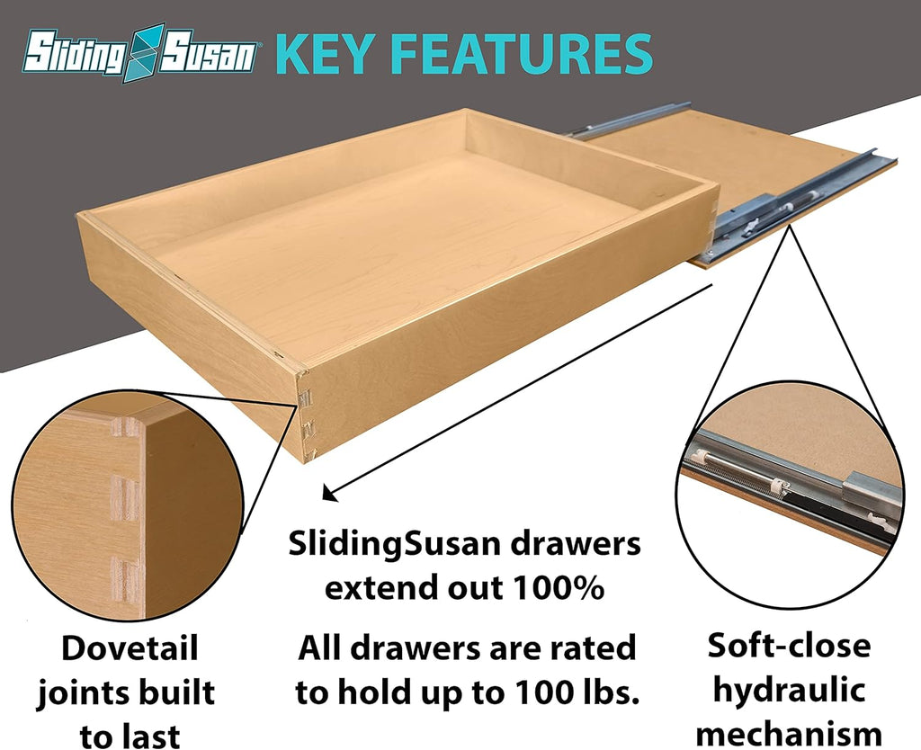 Pull Out Cabinet Organizer with Soft Close Dovetail Shelves S8858