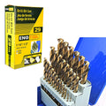 29 Piece Cobalt HSS M35 Twist Drill Bit Set T8597