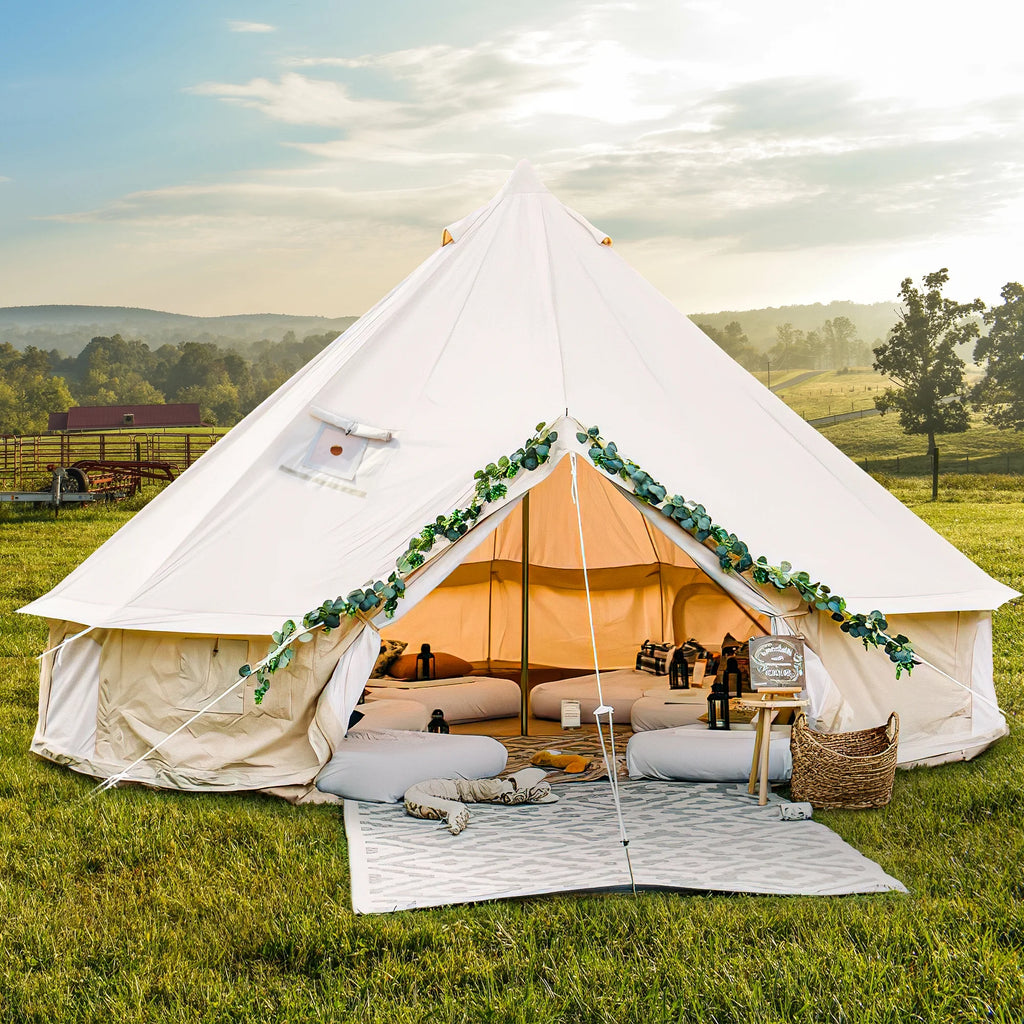 4 Seasons Waterproof Cotton Camping Tent with Stove Jacks O291