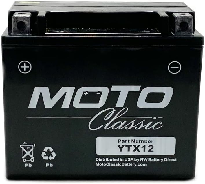 12V 12Ah 220CCA Sealed Motorcycle Battery W364