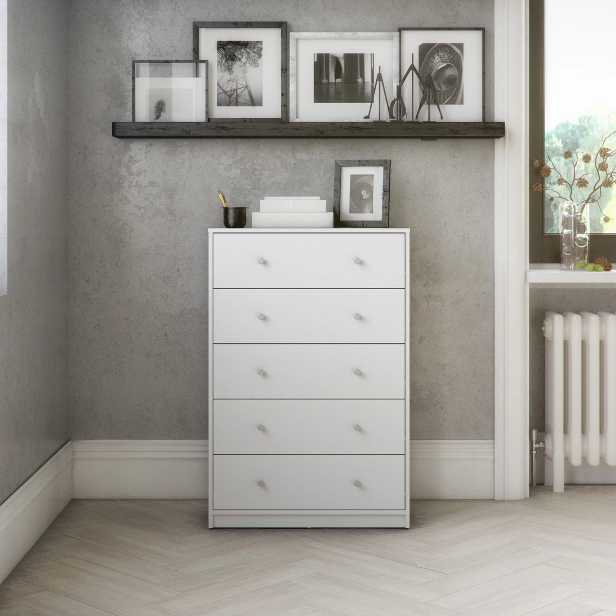 5 Drawer Chest Grey L774