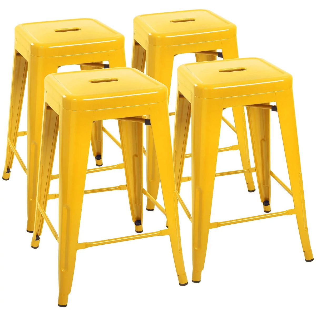 Yellow Metal Stackable Bar Stools R3289