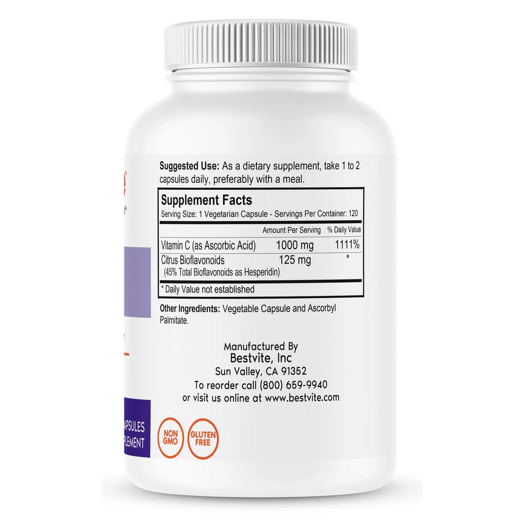 Vitamin C 1000mg Vegetarian Capsules with Citrus Bioflavonoids B335939