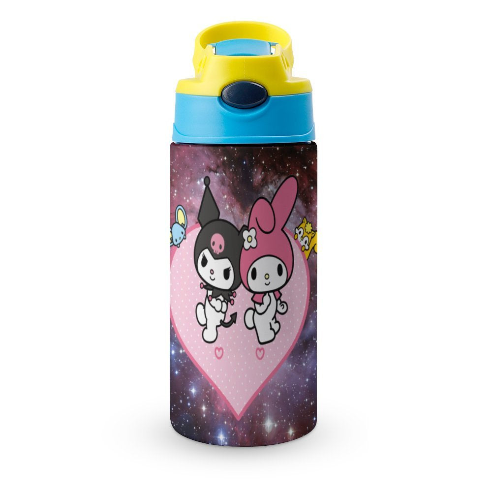 Stainless Steel Vacuum Insulated Water Bottle with Straw O24515