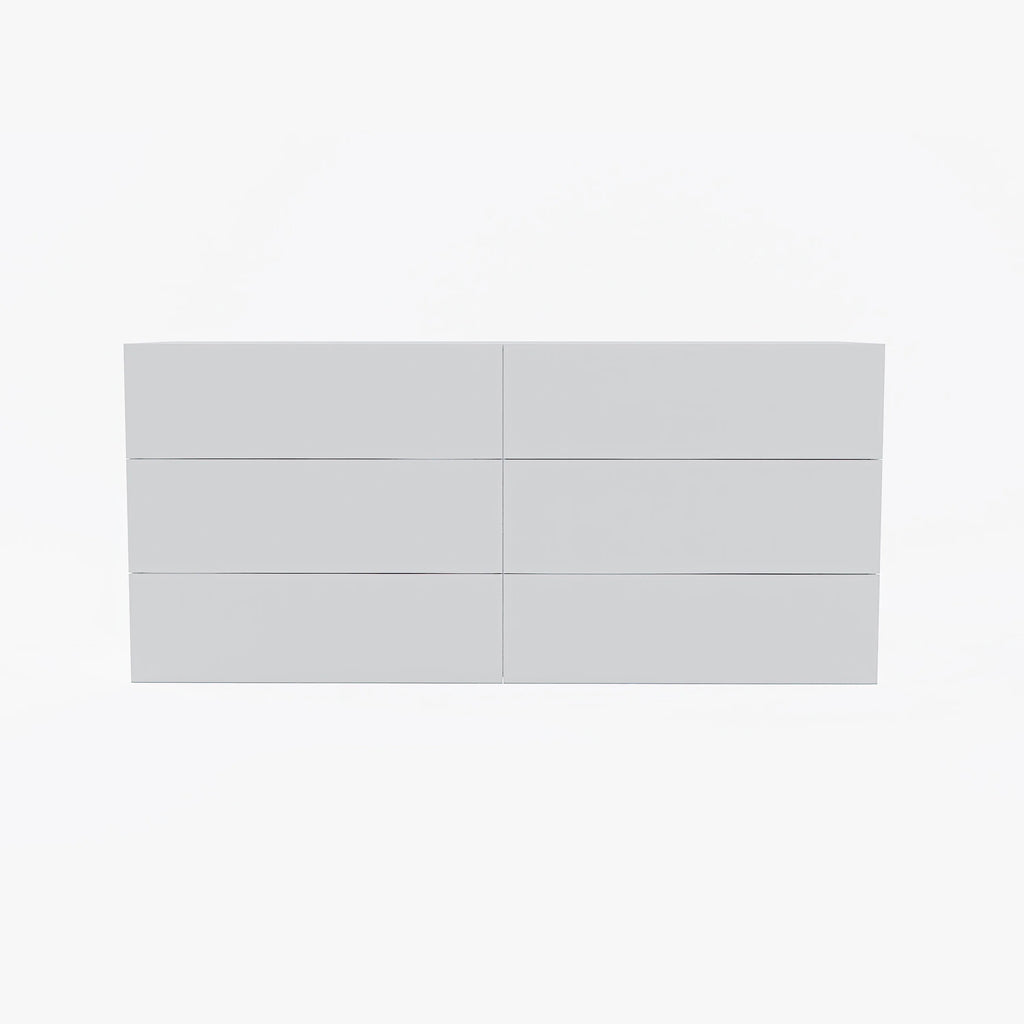 White 6 Drawer Dresser X68633