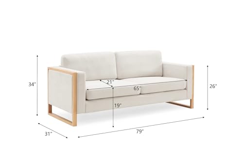Taupe Beige Upholstered 3-Seater Sofa X309