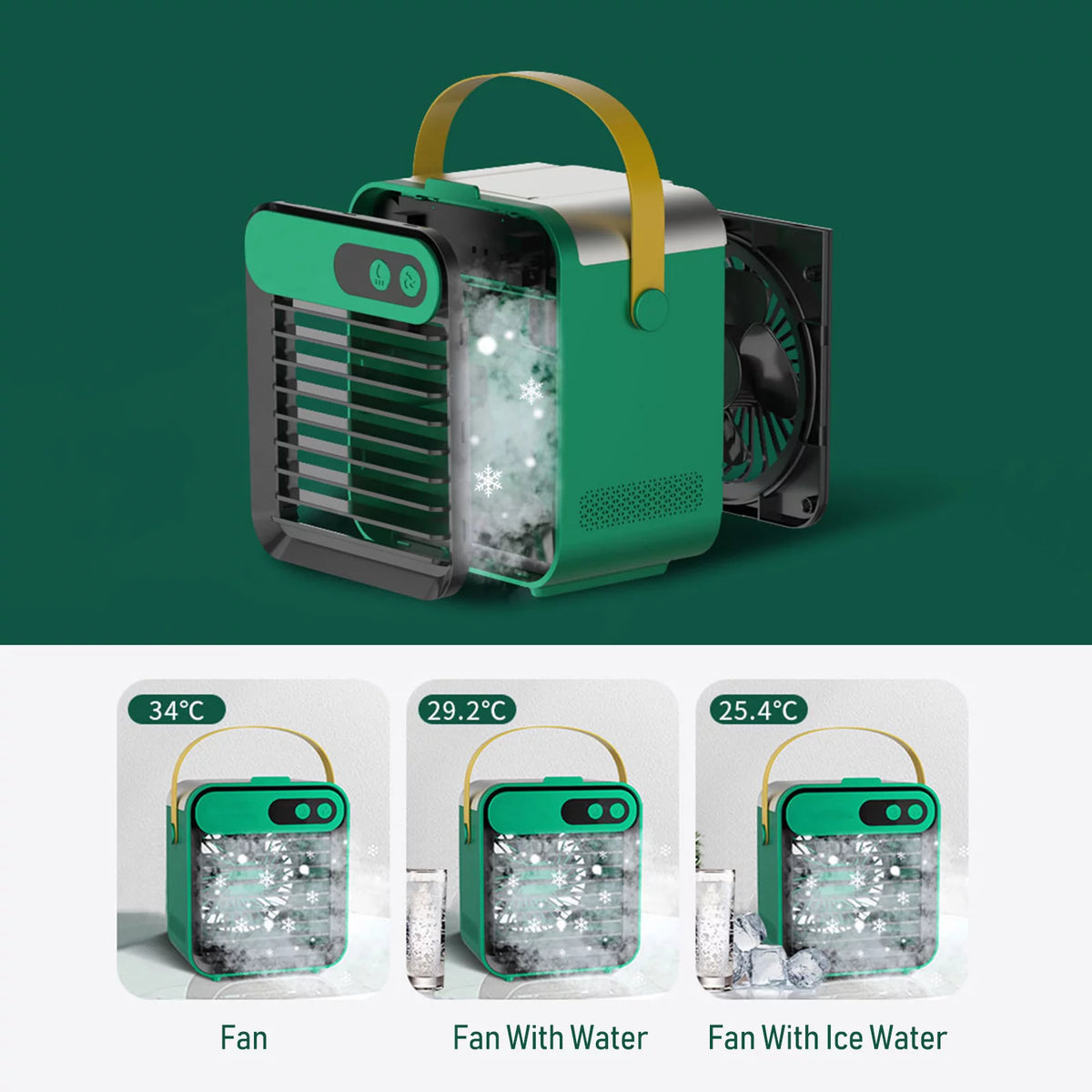 Air Conditioner Fan 180mL 3 Speeds USB Air Cooler L412185