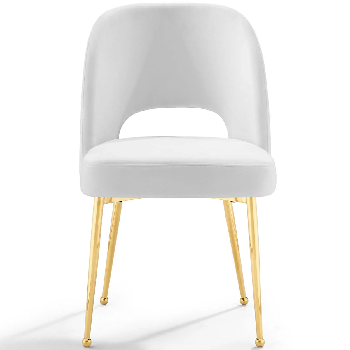 White Velvet Dining Chair G2356