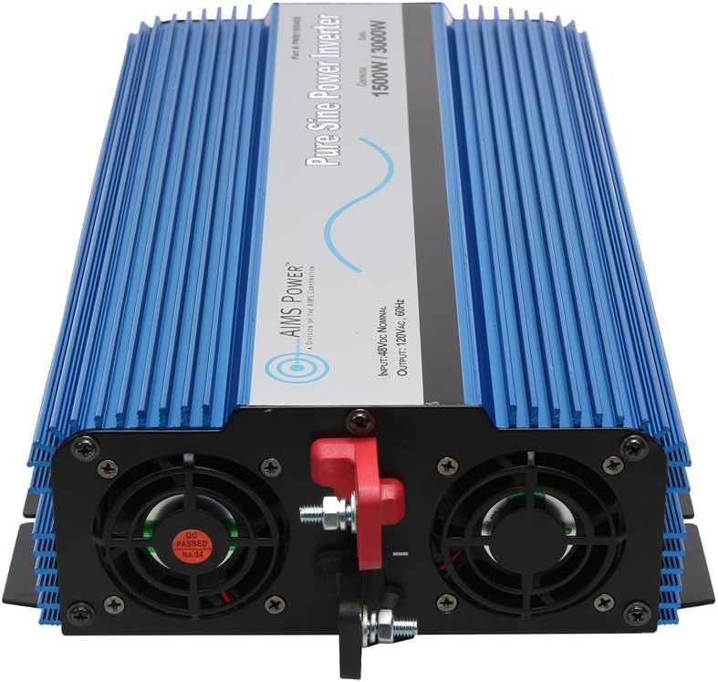 48V Pure Sine Inverter, 1500W Continuous Power, 3000W Surge Power, USB Port, Triple AC Receptacles R6845