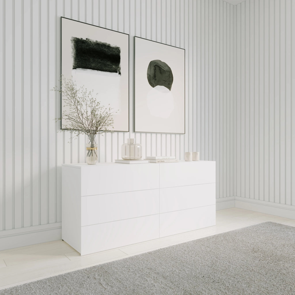 White 6 Drawer Dresser X68633