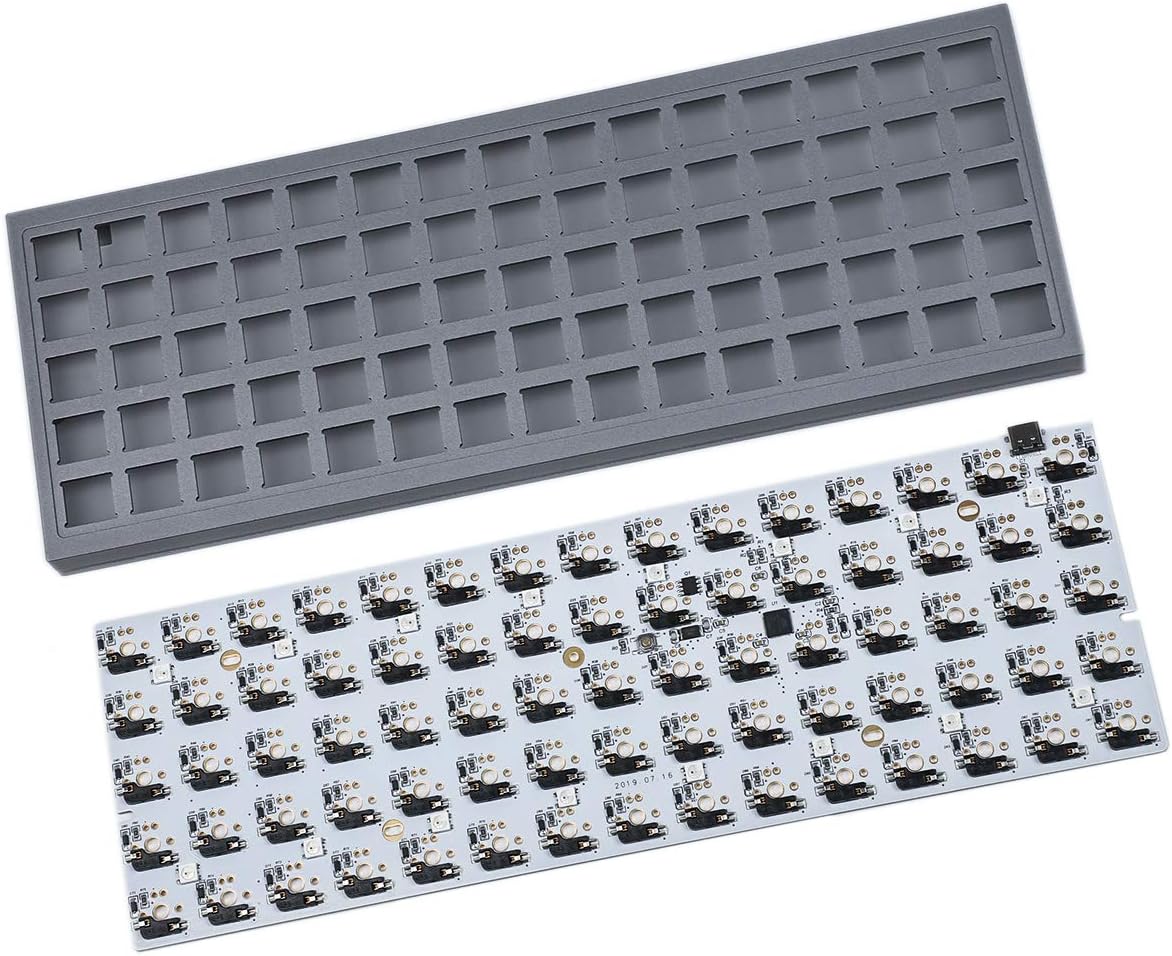 75 Keys Ortholinear Layout QMK Anodized Aluminum Hot Swap Mechanical Keyboard Kit O13591