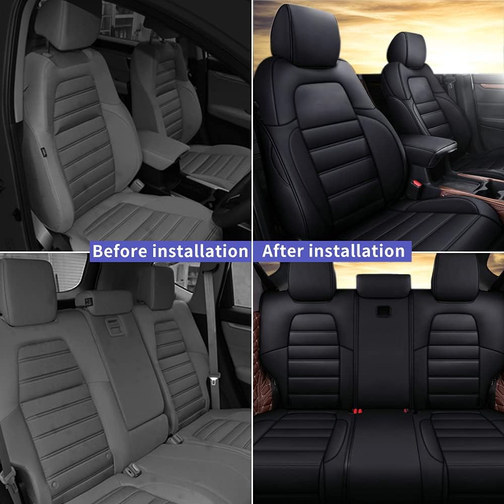Faux Leather Waterproof Full Set Car Seat Covers P258