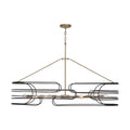 6 Light Island Aged Brass/Black M54566
