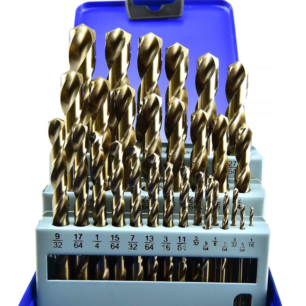 29 Piece Cobalt HSS M35 Twist Drill Bit Set T8597