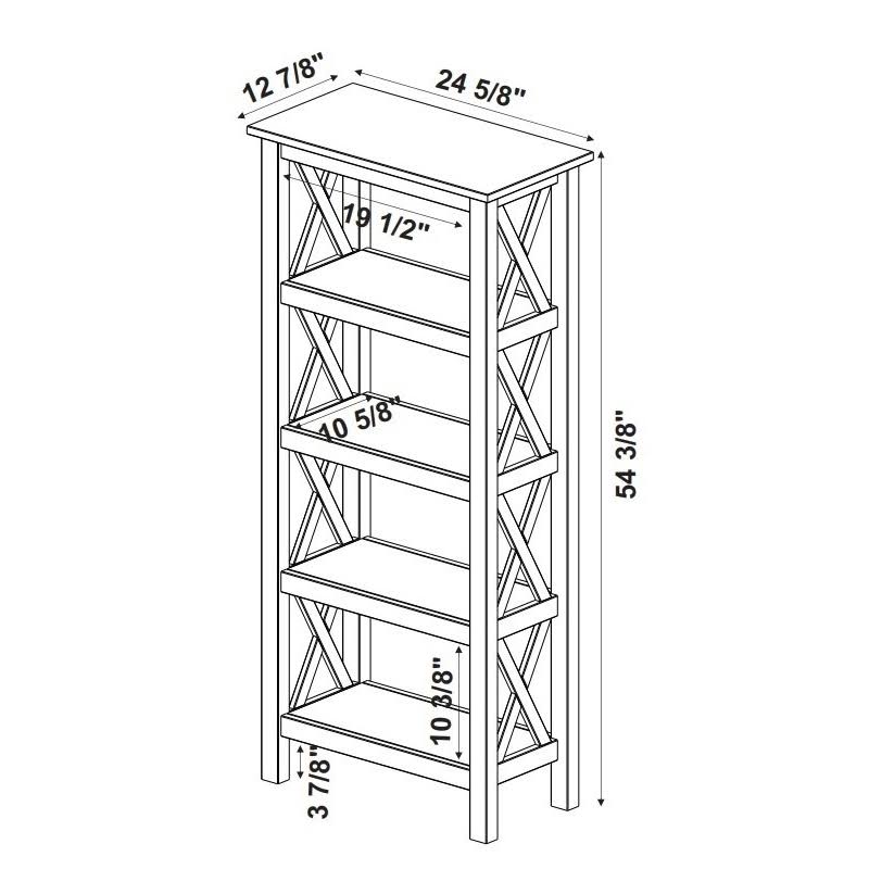 Driftwood Brown Pine Wood Bookcase R112