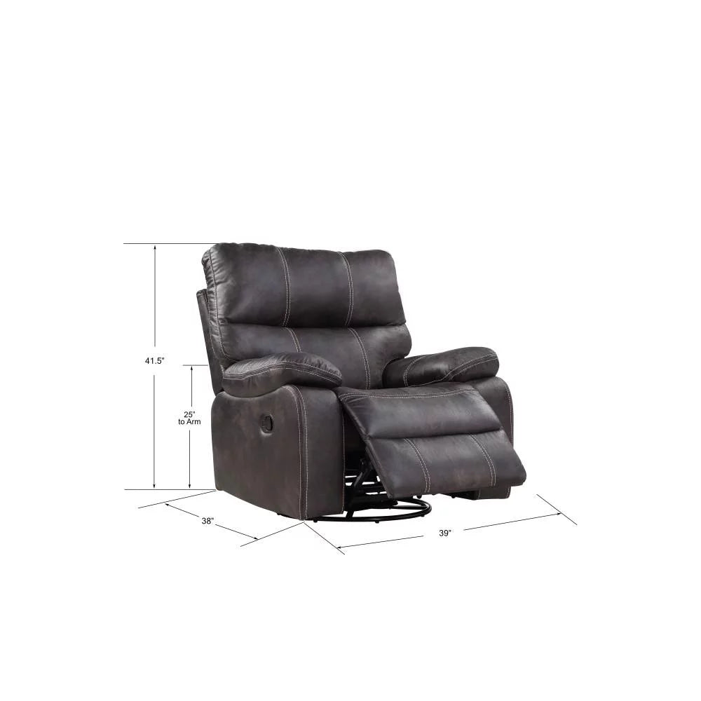 Dark Gray Swivel Reclining Glider G300
