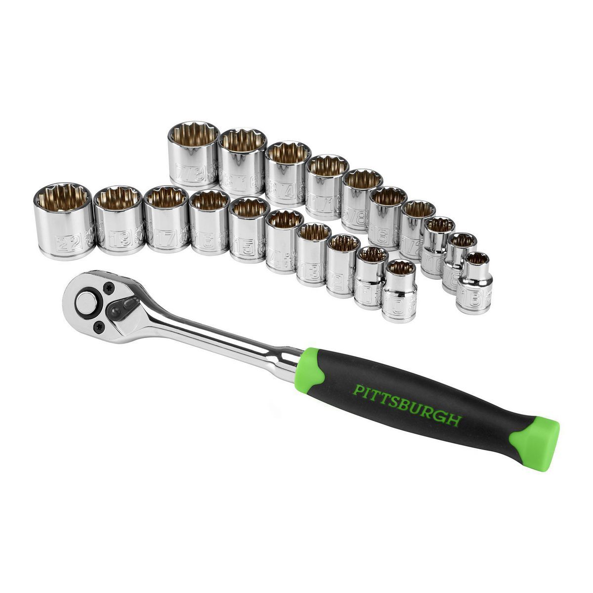 3/8 in. Drive SAE and Metric Socket Set, 21-Piece V127431
