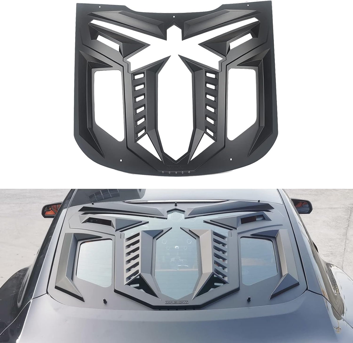 Rear Window Louvers ABS Material Matte Black B608