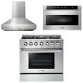 36 Gas Range, Range Hood, Microwave T63383