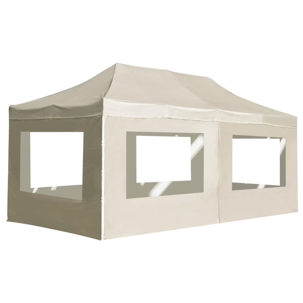 Cream Aluminium Folding Party Tent with Walls F930