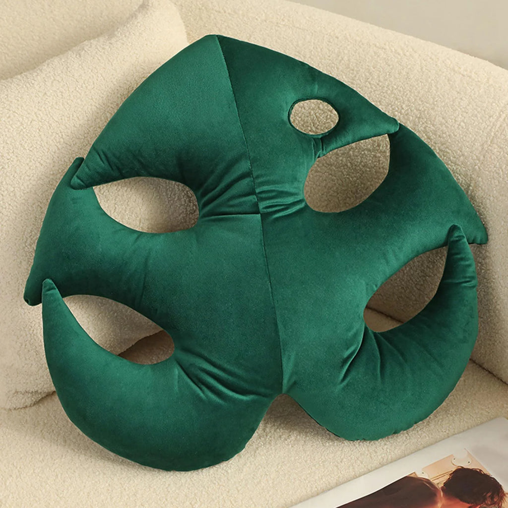 Green Plant Leaf Shaped Throw Pillow V364008