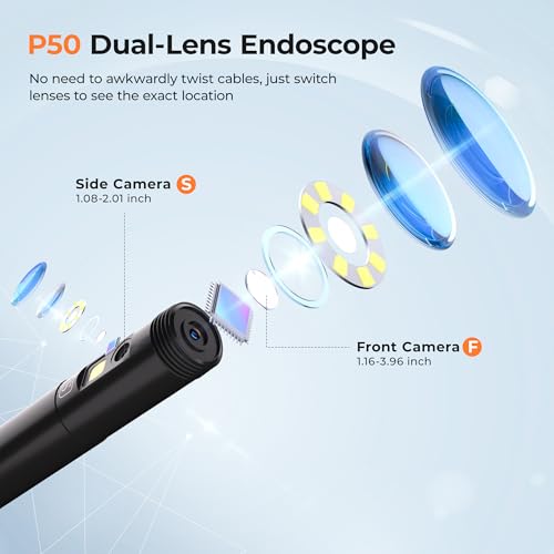 Endoscope Camera with Light, 32.8FT Industrial Borescope with 32GB Card N9793