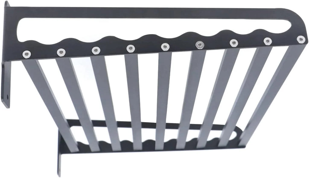 Black Wall Mounted Microwave Oven Bracket Storage Rack Aluminum J31602