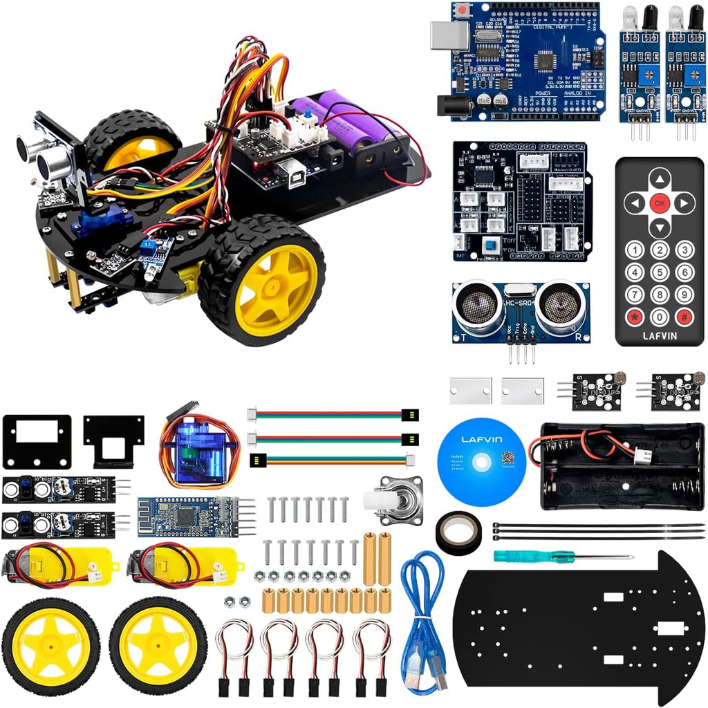 Smart Robot Car 2WD Chassis Kit V2 with Ultrasonic Module G653