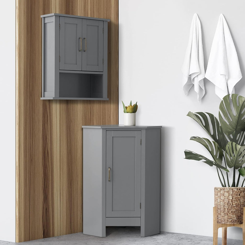 Grey Corner Cabinets J319