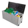 75 Gallon Black Resin Deck Box on Wheels W887509
