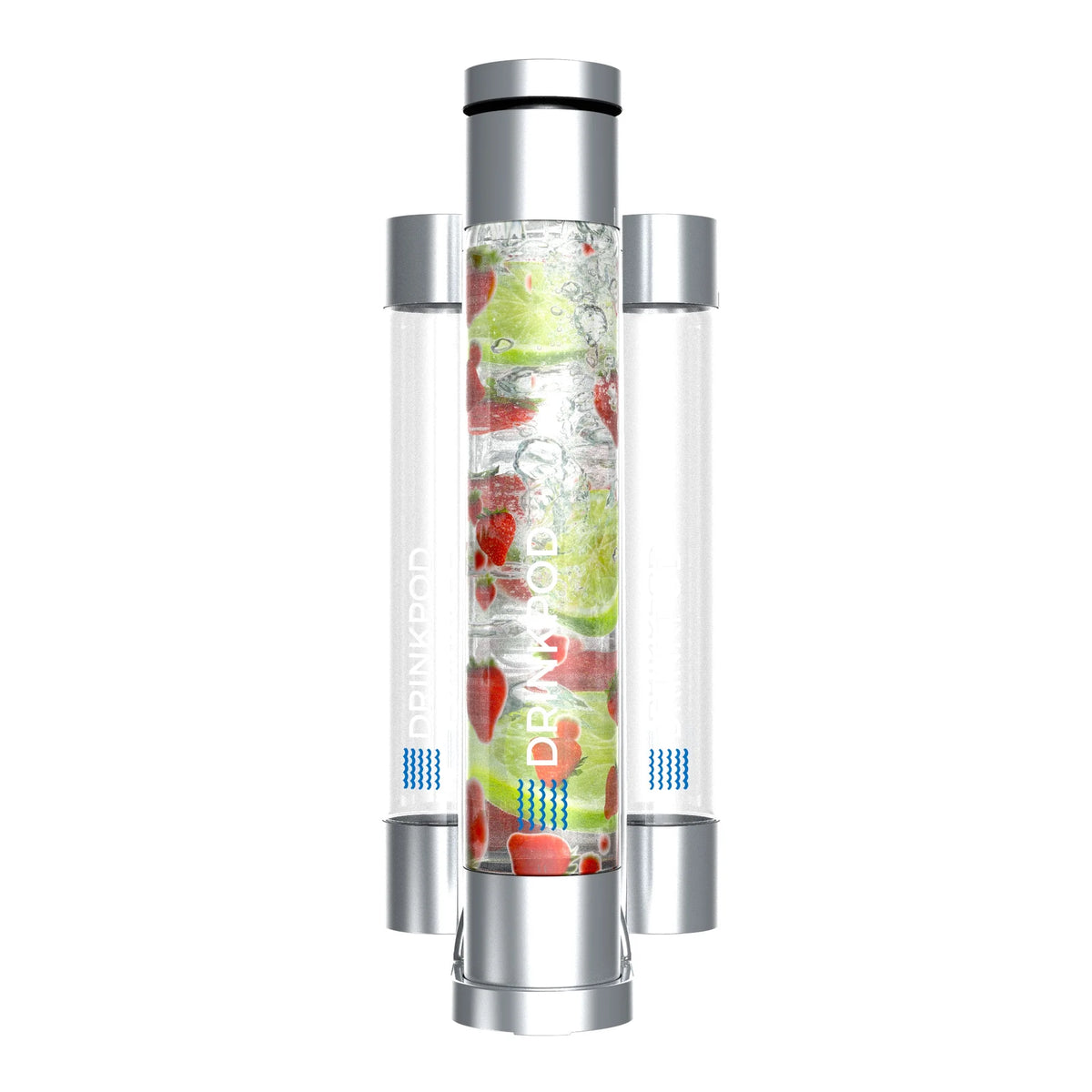 Silver Chrome Soda Maker with Three 1L Bottles G5247