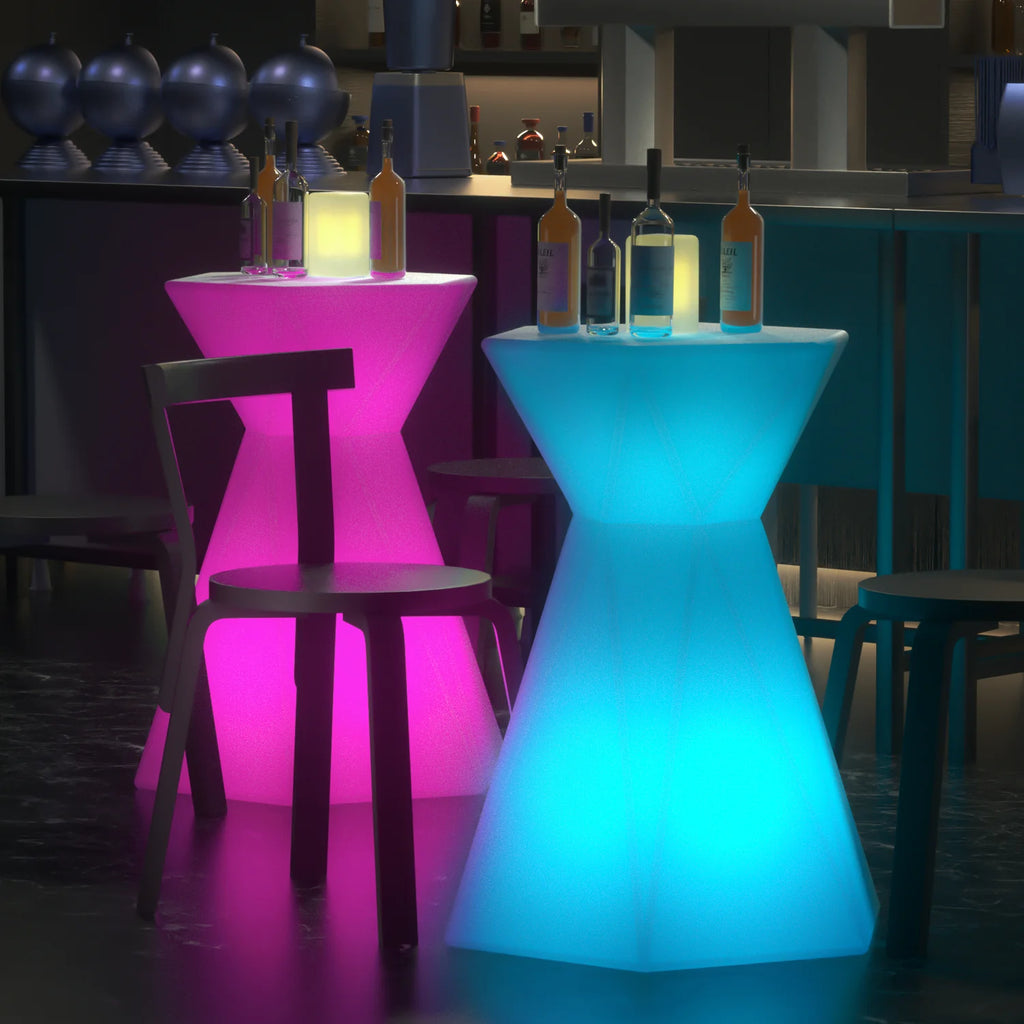 Hexagonal LED Light Up Bar Table with Remote Control S7964