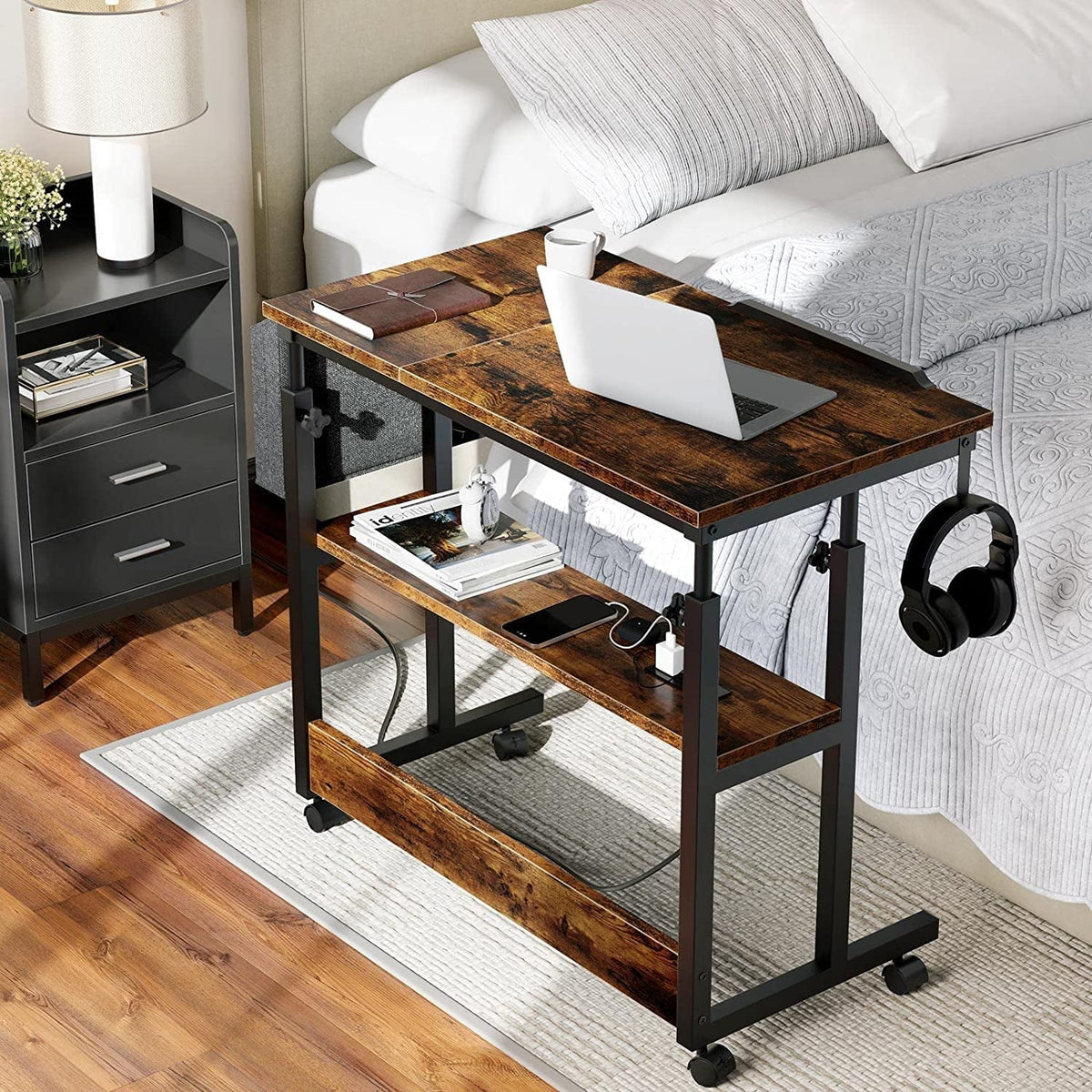 Portable Laptop Table with Charging Station W793