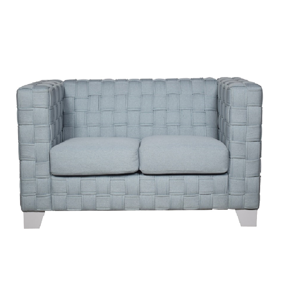 Light Teal Chenille Loveseat C96794