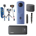 4K 360 Spherical Camera Blue with Mini Tripod R88206