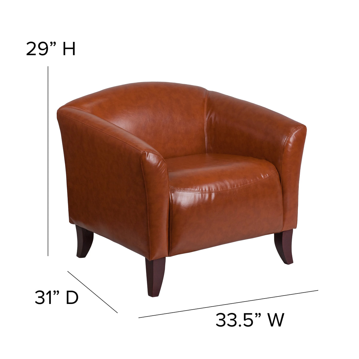 Cognac LeatherSoft Chair W18397