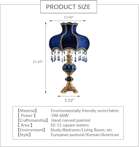 Fabric Lampshade Antique Varnished Resin Table Lamp V492578