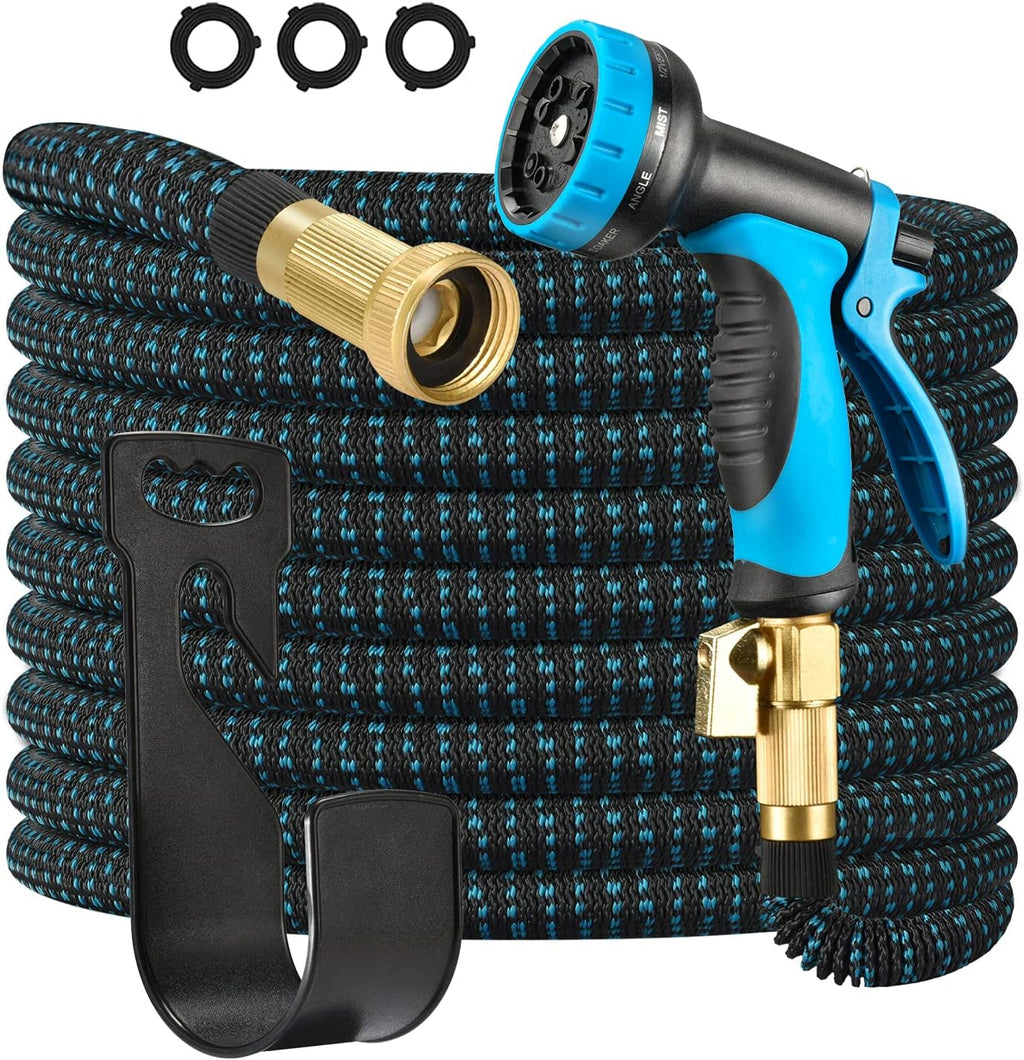Expandable Garden Hose 100FT Pack of 2 with Spray Nozzle Q20236
