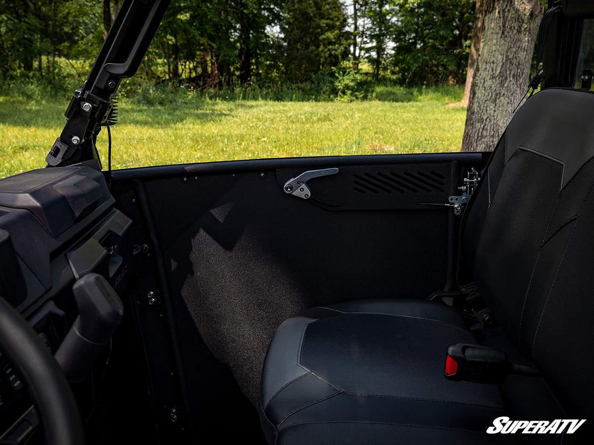 Aluminum Doors for Polaris Ranger XP 1000, Powder Coated Black, Pre-Assembled Q225448