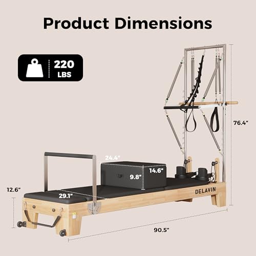 Pilates Reformer with Tower, Springs, Sitting Box and Jump Board G5846