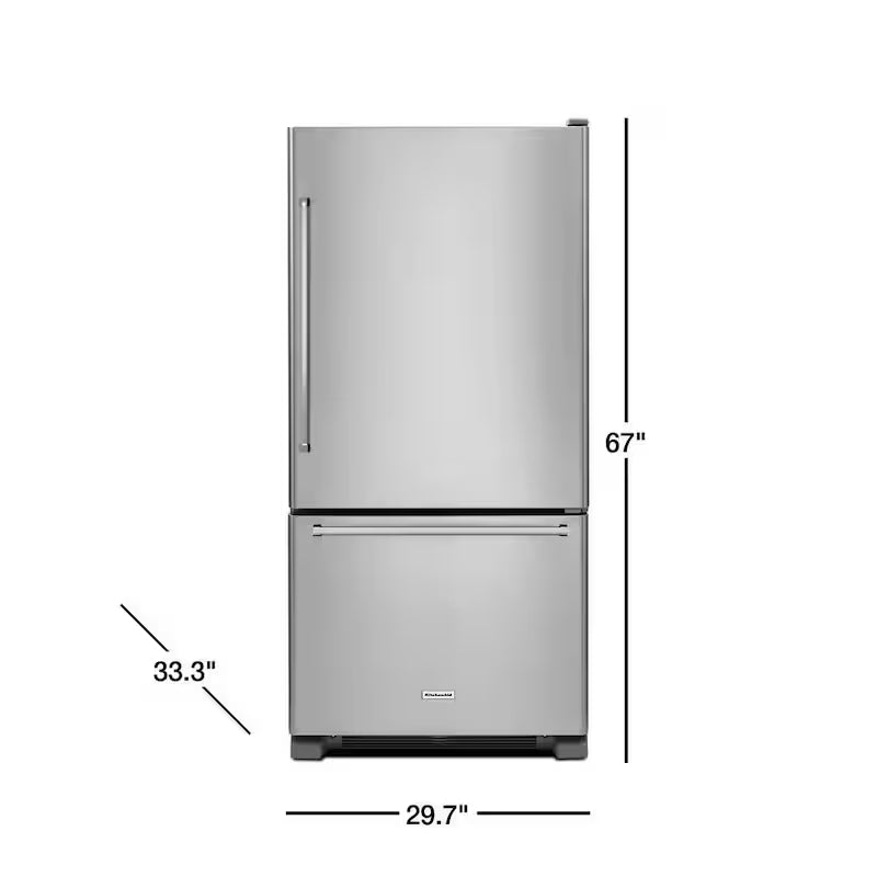 Bottom Freezer Refrigerator in Stainless Steel Y8577