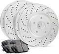Carbon Series Cross Drilled Brake Rotors with Ceramic Brake Pads C24763