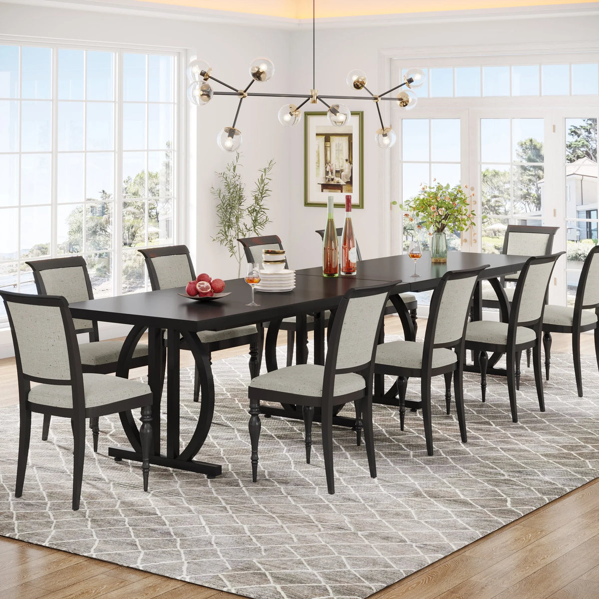 63 in. Dining Table with Heavy Duty Metal Frame W965635